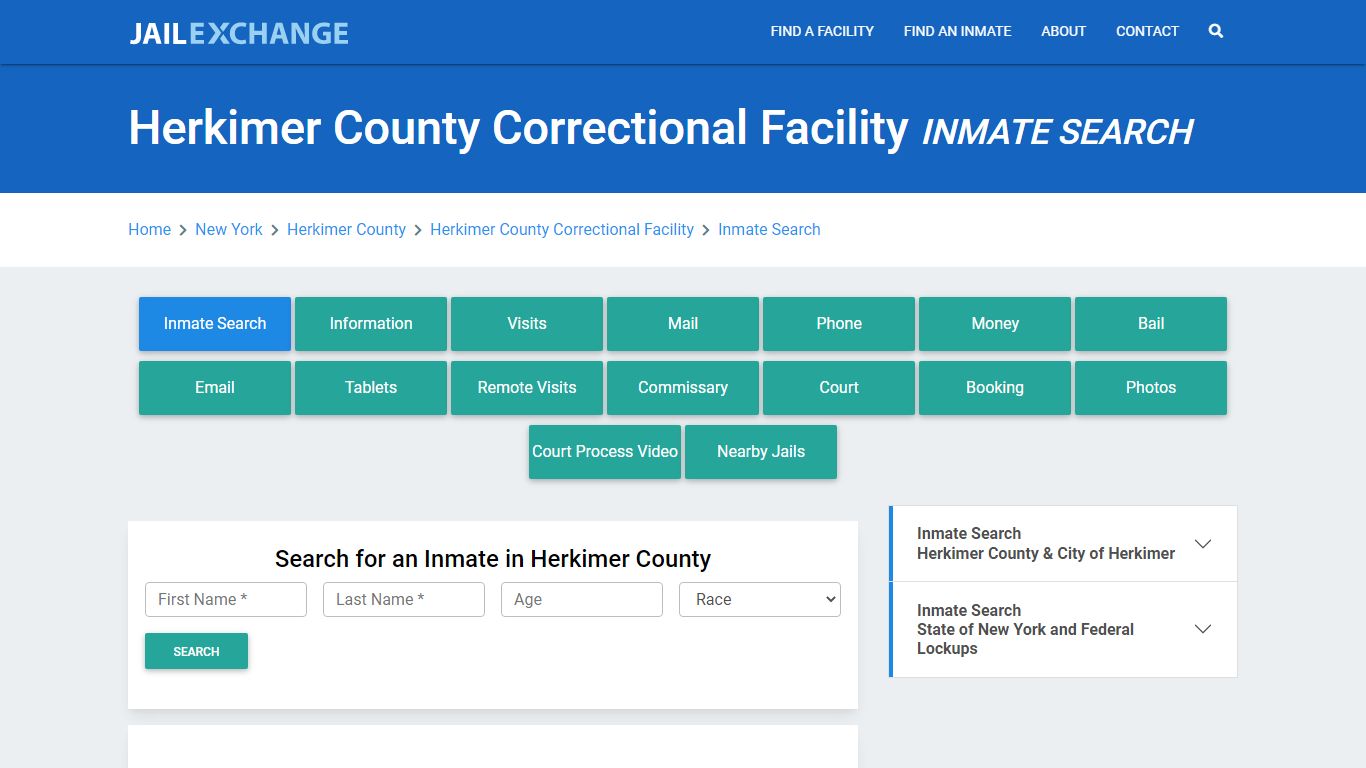 Herkimer County Correctional Facility Inmate Search - Jail Exchange