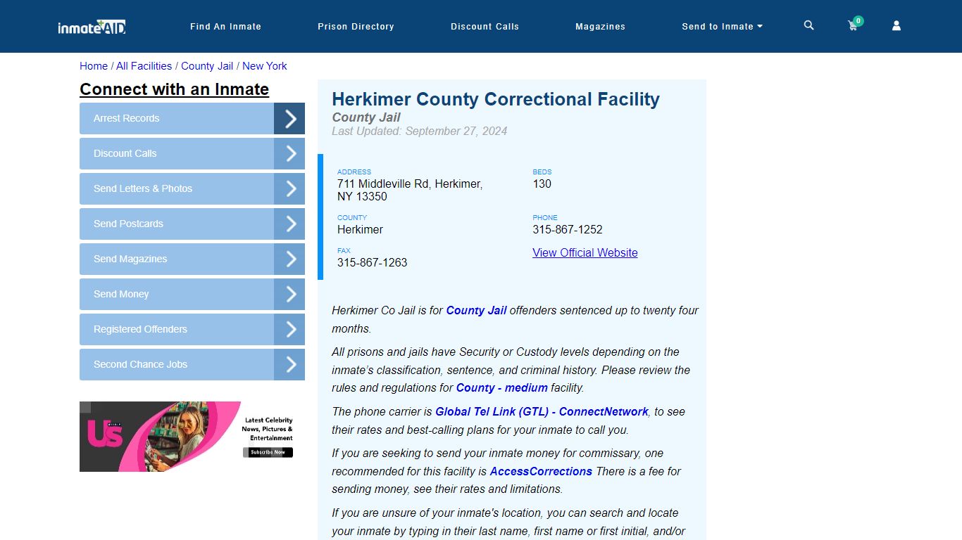 Herkimer County Correctional Facility - Inmate Locator